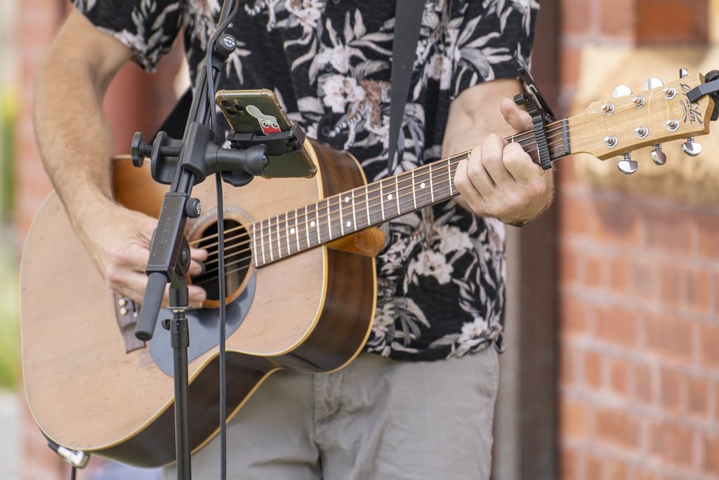 Busking at Barangaroo